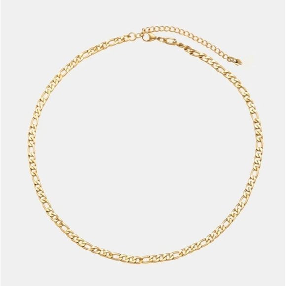 Figaro Cuban Gold Chain WATERPROOF Necklace non-tarnish gold necklace pretty - Picture 3 of 12
